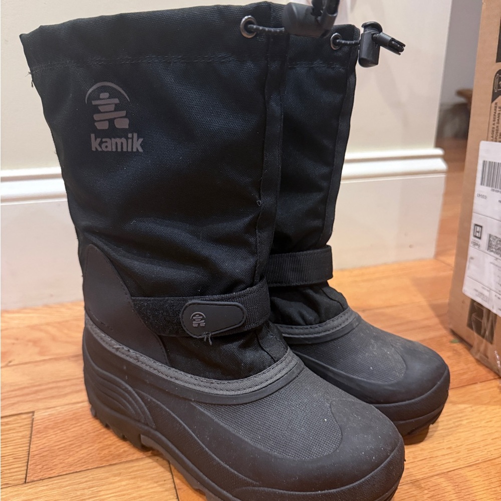 Kamik Black Kids Snow Boots